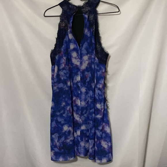 NWT BELLE BADGLEY MISCHKA DRESS SIZE 12 HALTER  STYLE LACE BOHEMIAN CLASSY DRESS - Picture 10 of 12